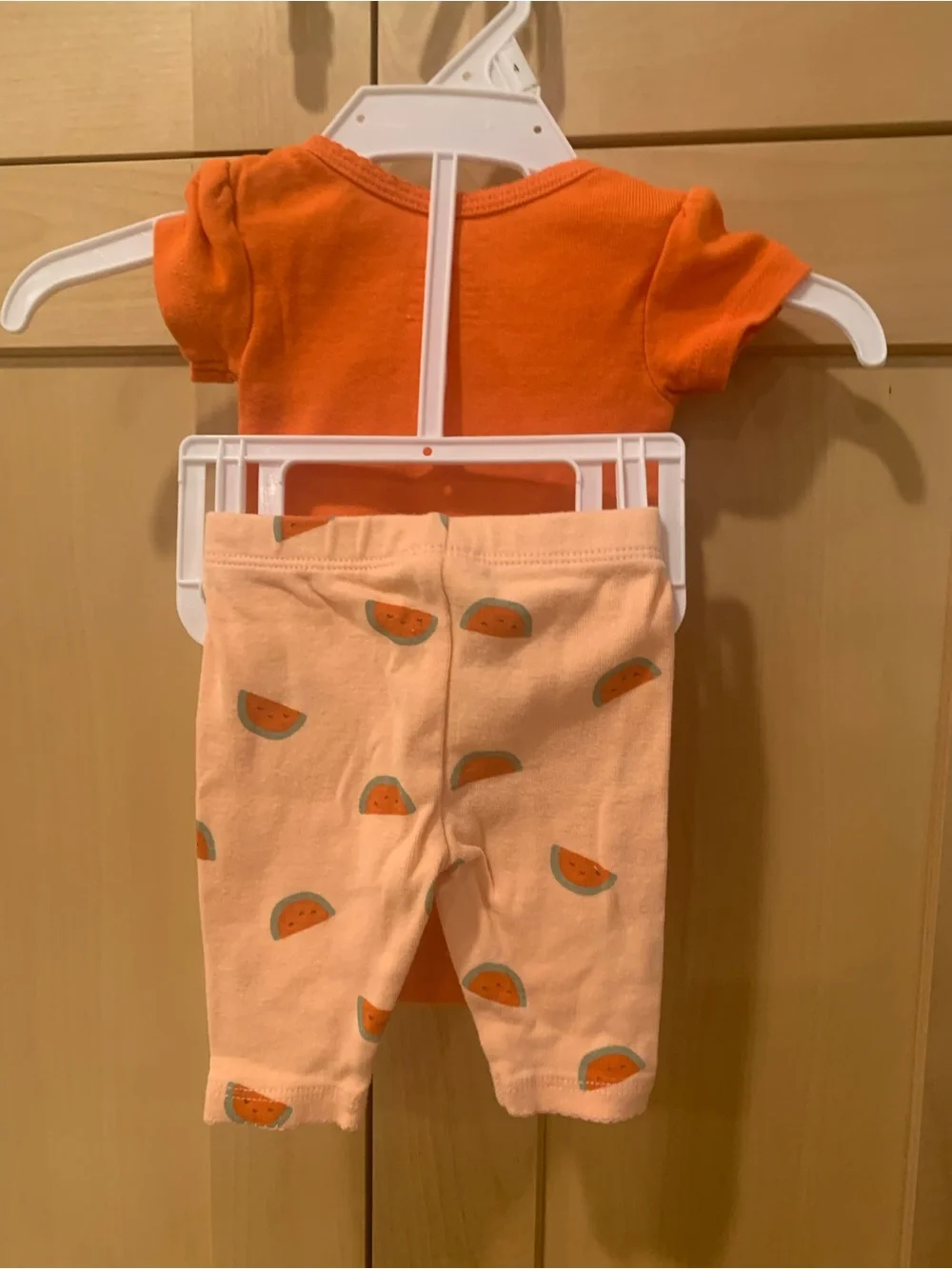 Orange Watermelon Onesie and Legging Set for Newborn Baby